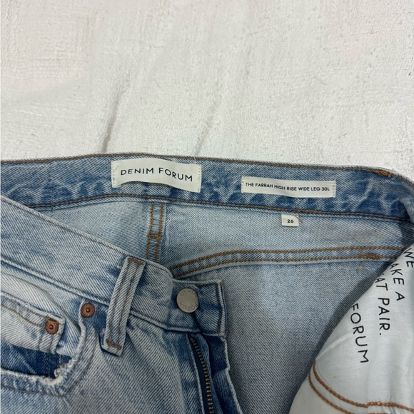 Denim Forum The Farrah Hi-Rise Wide Jean - Picture 6 of 6
